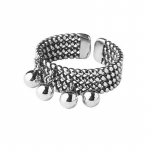 Vintage punk-s&otilde;rmused Uued trendikad loomingulised helmed ripatsiga tuti geomeetrilised peoehted kingitused naistele must