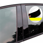 4 tk uus ukse trimmi samba postid l&auml;ikiv must kate pol&uuml;karbonaat Ford Fiesta jaoks