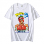 Anime Hajime No Ippo T-s&auml;rk Makunouchi Manga Graafilise tr&uuml;kiga l&uuml;hikeste varrukatega puuvillased T-s&auml;rgid Suurem&otilde;&otilde;tmelised Kamogawa Boxing Gym T-s&auml;rgid Unisex t&auml;navar&otilde;ivad XXXXL valge