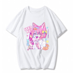 ZSIIBO Harajuku Print Black Crop Naiste T-s&auml;rgid Gooti t&auml;navar&otilde;ivad l&uuml;hikeste varrukatega s&auml;rk, naiste Kawaii y2k mujer gooti kpop S valge