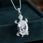 Tere, sinine lilla ovaalne ripats vikerkaarekivist armsad kilpkonna kaelakeed naistele mitmev&auml;rviline loomade kaelakee