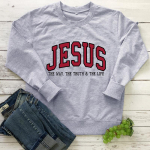 V&auml;rviline JEESUS TEE T&Otilde;DE ELU Pusa Christian Sweats Inspireerivad pulloverid Naiste vabaaja piiblisalmide topid S must