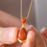 Naturaalne Water Drop Hetian Grey Jade Clavicle kett Hotian Jade Ripats Kaelakee Naistele Mitmek&uuml;lgse isikup&auml;ra Kaelakee Ehted