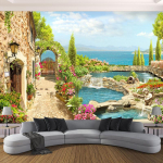 3D-tapeet Magamistoa Aiamaastiku Tapeet Kodukaunistuse Elutoa Tapeet 200 cm(W) x 140 cm(H)