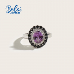 925 Sterling h&otilde;bedane &scaron;ikk s&otilde;rmus loodud Aleksandri v&auml;rvimuutuskiviga peened ehted naisele naisele emale kena s&uuml;nnip&auml;evakingitus