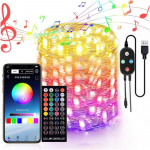 String Lights USB-toitega muutlikud Twinkle 66 FT 200 LED Fairy Lights Vasktraat RGB String Lights 50LED With Remote
