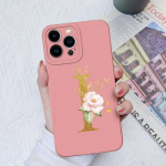 Apple iPhone 13 14 15 Pro Max X XS XR SE telefoni korpuse kate Vedel pehme matt silikoon Mood p&otilde;rutuskindlad lillekirjad iPhone'i korpuse kaitseraua jaoks iPhone 13 Pro