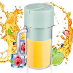 Kaasaskantav blender kokteilide ja smuutide jaoks 340 ml miniblender k&auml;epidemega 6 labaga veekindel USB roheline