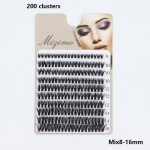 Segmenteeritud kunstripsmete pookimine Tuttripsmed 200 tk Paksud liialdatud ripsmed saab pookida kodus 40D10paiMix8-16mm C must