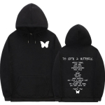 R&auml;ppar Kendrick Lamar Kapuutsiga S&auml;rk Albumile To Pimp A Butterfly Kahepoolne Tr&uuml;kk Kapuutsiga Dressipluus Unisex Naistele Hip Hop Kapuutsiga S&auml;rgid Streetwear M black