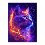 Komplekt Rhinestone Painting Craft Kit Erksav&auml;rviline Cartoon Cat Pattern Pilt Art Set B