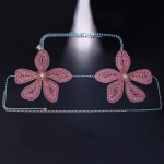 Lillekujuline rinnakett Rhinestone puurib kaela keha kett Seksikas mood mitmek&uuml;lgne sobiv naine kuldne