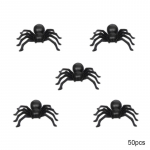 50 tk Halloweeni &auml;mblikud kaunistused v&auml;ikesed mustad plastikust &auml;mblikud kummitusmaja &auml;mbliku kaunistuse simulatsioon keeruline m&auml;nguasi 50pcs must