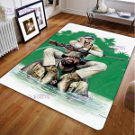 Loominguline klassikaline m&auml;ng Bud Spencer ja Terence Hilli piirkonna vaibad elutoa magamistoaga kodu dekoratiivne libisemiskindel p&otilde;randamatt 40cm x 60cm