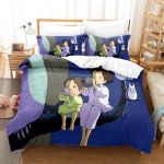 Miyazaki Hayao Spirited Away voodipesukomplekt Tekk Totoro Stuudio Ghibli Tekikate Lohja Voodiriided Lastele Laste poisi voodi 140x200cm 3pcs