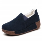 Nelja hooaja stiilis kingad Naiste puuvillased kingad Talvised soojad lamedad jalan&otilde;ud vabaaja jalan&otilde;ud Naiste mokassiinid karvased v&auml;lisjalatsid 35 must