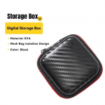 Essager Mini k&otilde;rvaklappide kott Digitaalne laadija k&otilde;rvaklappide salvestuskott USB andmekaabel USB ketas m&auml;lukaart korraldaja kandekott must