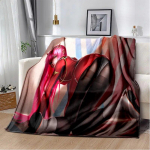 3D Sexy Girl Zero Two DARLING FRANXX pehme pl&uuml;&uuml;sist tekk, flanelltekk elutuppa magamistuppa voodi diivan piknikule 75x100cm (30x40inch)