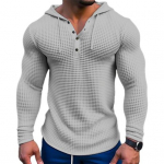 Meeste kevads&uuml;gisene dressipluus &uuml;hev&auml;rviline Slim Fit pikkade varrukatega hingav vabaaja pullover s&auml;rk kapuutsiga L khaki