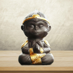 Kujukese savist kaunistus, suveniir kodukaunistus Kung fu tee lemmikloom riiulile laua joogatoa s&uuml;nnip&auml;ev