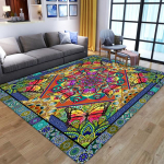 Imeilusad Mandala lillelised 3D-prindiga vaibad elutoa jaoks magamistoa sisekujundusega vaip Pehme flanellist kodu voodip&otilde;randamatt M&auml;nguala vaibad 160x240cm