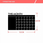 Suured musta kuu kalendri seinakleebised Eemaldatav kriiditahvel Kodusisustus Planner Roomi Diy Board Office Koolikleebised 60*43CM