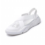 2024. aasta suvekingad Naiste sandaalid Paksu tallaga tasapinnalised hingavad v&otilde;rkkingad Pehmed vabaajakingad valged roheline must 38 valge