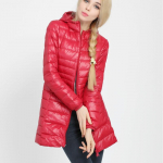 Naiste pikk talvine soe mantel Naiste &uuml;likerge valge pardi sulejope kotiga Naiste joped S punane