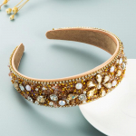 Naiste peav&otilde;ru Vanaaegne disain Katkise kristalliga lill Armas Temperament Kangas Lai serv Peapael OneSize roheline