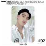 ATEEZ 9. minialbum THE WORLD EP.2 OUTLAW Platform Ver Official Photocard 1 2 3 San - Photocard3 #2