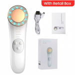 7-&uuml;hes n&auml;ot&otilde;stmismasin EMS Micro Current Galvanic Facial Massager N&auml;opingutusseade Punase ja sinise valguse nahahooldusvahendid kuld