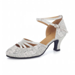 5 v&auml;rvi naiste t&uuml;drukute ladina tantsu kingad Ballroom Tango Salsa peokingad naistele k&otilde;rge kontsaga 5,5 cm 36 h&otilde;be