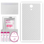 apgo Protective Skin Sticker for the back compatible with Lenovo Phab2, Wrap Film, Foil, Vinyl - Pattern Transparent Carbon
