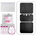 apgo Protective Skin Sticker for the back compatible with Lenovo Legion 2 Pro, Wrap Film, Foil, Vinyl - Pattern Black Leather