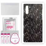 apgo Protective Skin Sticker for the back compatible with Samsung Galaxy Note 10 5G, Wrap Film, Foil, Vinyl - Pattern Carbon Black Pixel