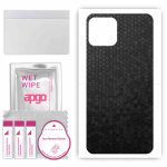 apgo Protective Skin Sticker for the back compatible with Cubot C30, Wrap Film, Foil, Vinyl - Pattern Black Honeycomb