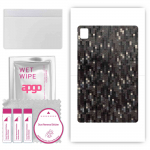 apgo Protective Skin Sticker for the back compatible with TCL 10 TabMax 4G, Wrap Film, Foil, Vinyl - Pattern Carbon Black Pixel