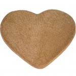 S&uuml;damekujuline vett imav pehme plush p&otilde;randamatt vaip koju 30cm by 40cm khaki