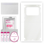 apgo Protective Skin Sticker for the back+sides compatible with Xiaomi Poco C40, Full Wrap Film, Foil, Vinyl - Pattern Matte Transparent