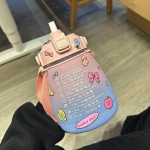 Veetass Matt Gradientv&auml;rvi Paksuk&otilde;huline Tass Mees- ja Nais&uuml;li&otilde;pilastele Kaasaskantav Suure Mahutavusega Veepudel Tass 1300ml roosa