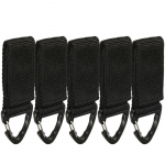 Militaar taktikaline rippuv v&otilde;ti konks klamber klamber pannal nailonrihm Molle rihma karabiin v&auml;listingimustes rihma ronimistarvikud Black - 5pcs