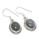 Naturaalne Labradoriit Kivi 925 Prooviga Sterling H&otilde;be Kingitus K&otilde;rvar&otilde;ngas 1.25 v5D60 gray