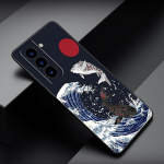 Jaapani Wave Anime Dragon telefoni&uuml;mbris Samsung Galaxy S22 Pro S21 S20 FE Ultra S10 Lite S10 S10E S9 S8 Plus pehme must kate Samsung S22