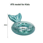 Rooxin Mermaid koos seljatoega t&auml;ispuhutav ujumisr&otilde;ngas basseini ujukid t&auml;iskasvanud lastele Baby Water Play toru ujumismadrats m&auml;nguasjad