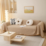 Puuvillane ja linane diivanir&auml;tik &Uuml;hev&auml;rviline Lihtne moodsaim diivanikate K&otilde;ik-h&otilde;lmav Nelja hooaja universaalne Bed & Breakfast Universaalne diivanipadi 180*130 beige
