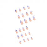 24 t&uuml;kki L&uuml;hikesed kunstk&uuml;&uuml;ned, peale surutavad k&uuml;&uuml;ned Glitter manik&uuml;&uuml;r k&uuml;&uuml;neplaastrid 10ml