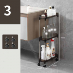 Mobiilne hoiuriiul Vahevahe riiul K&ouml;&ouml;k hoiuriiul Vannitoa hoiurest K&uuml;lmkapi k&uuml;lg&otilde;mblusviimistlemisrest 3 layers valge