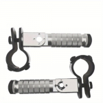 1 paar mootorrattale paigaldatud pedaaliga CNC alumiiniumsulamist kokkupandav pedaal elektris&otilde;iduki kaitsevarras jalanaeltega must