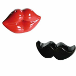 Sali&egrave;re et poivri&egrave;re bouche et moustache sel et poivre