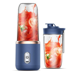 Kaasaskantav blender smuutivalmistaja minimahlasegisti tass, laetav puuviljakokteil mahlasegisti, 400 ml, 6 laba reisimiseks sinine